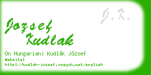 jozsef kudlak business card