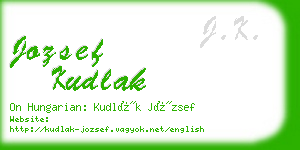 jozsef kudlak business card